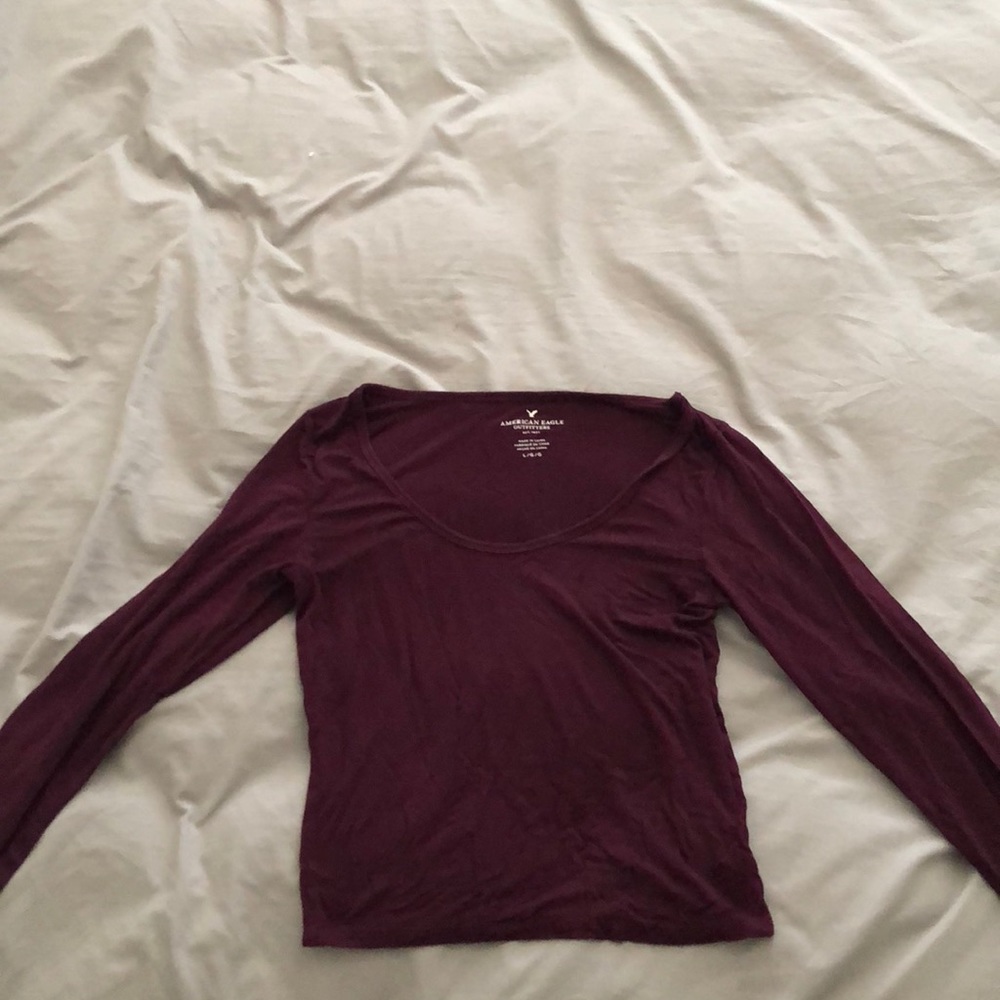 American eagle outfitters long sleeve crop top